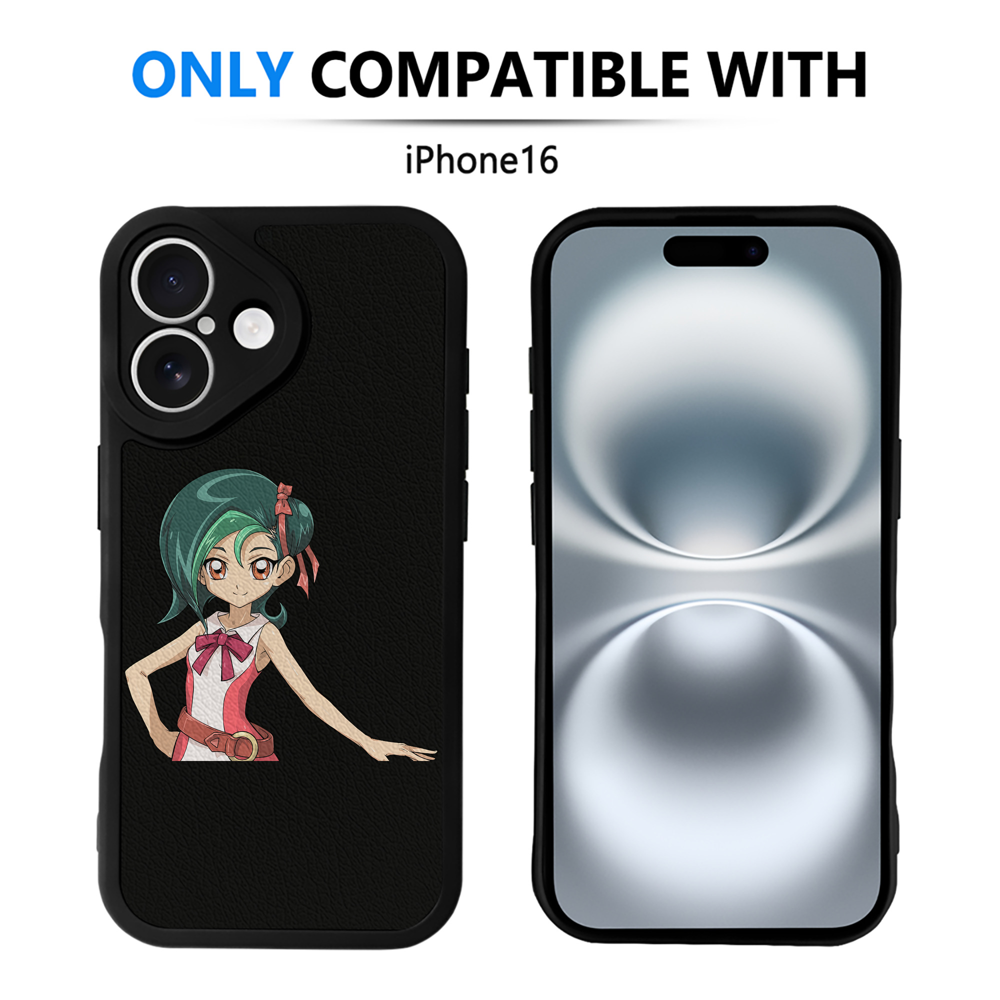 （画像用） 遊☆戯☆王 Yu-Gi-Oh! 【iPhone 16シリーズ対応】シリコンスマホケース（レザー調） 材質：シリコン